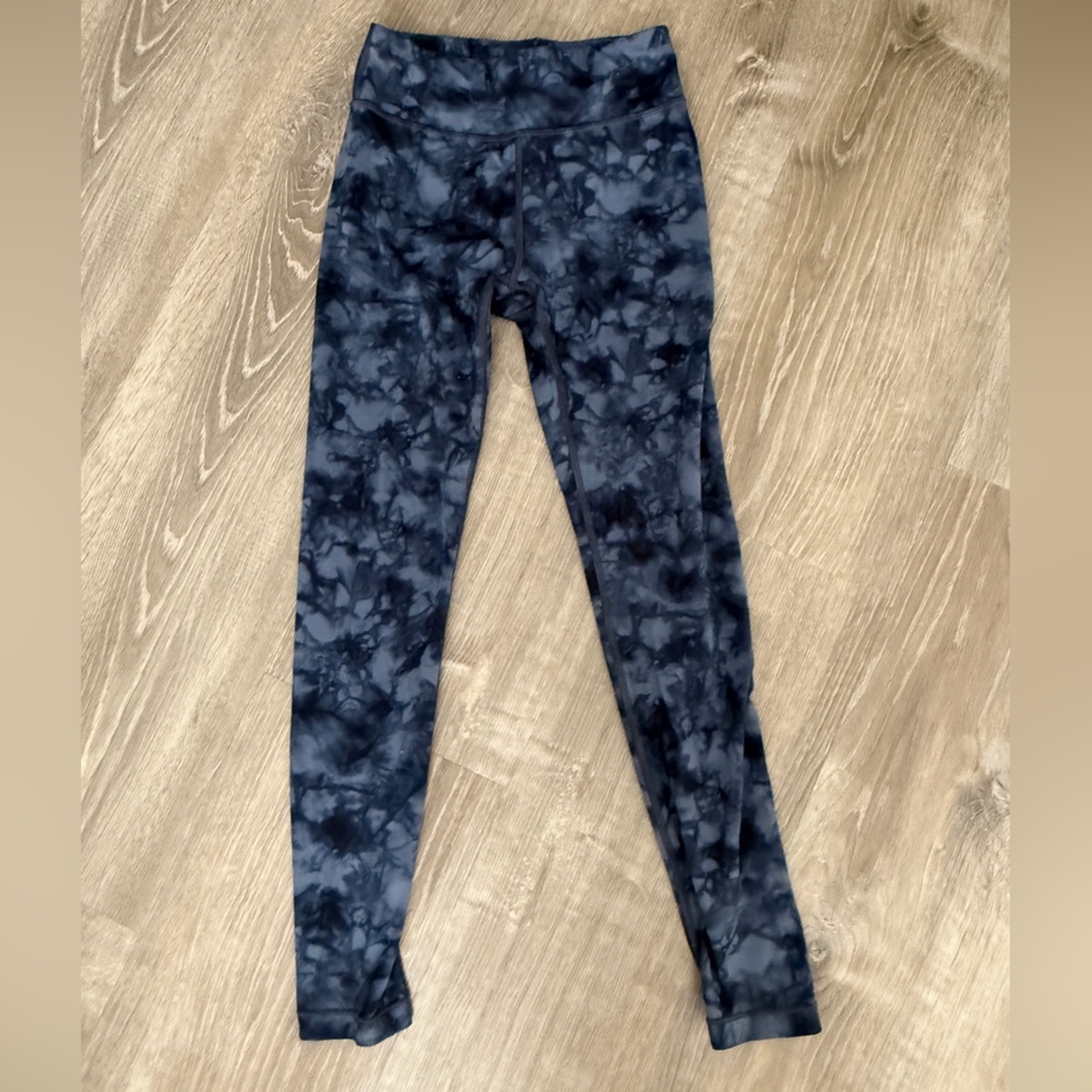 Athleta Girl Navy Marble High-Waist Leggings